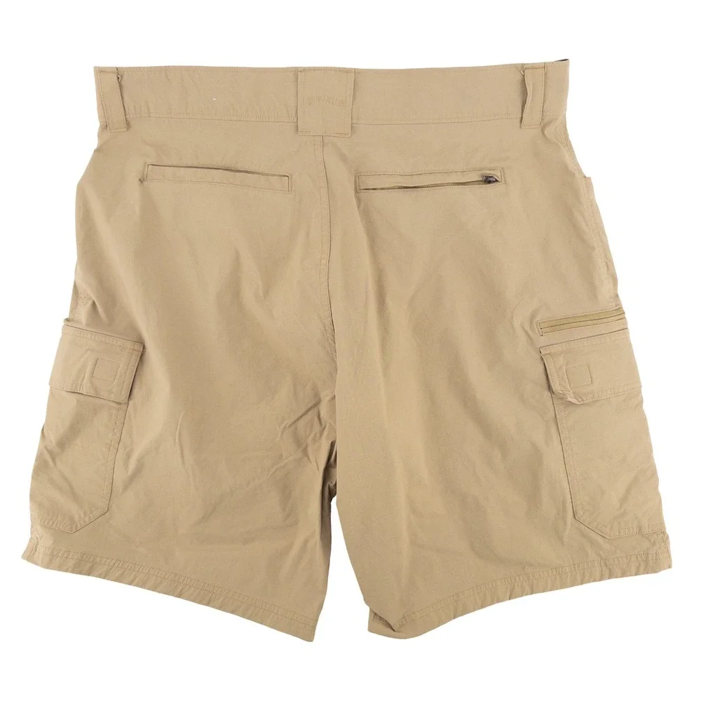 Orvis Mens 36 Lightweight Tech Cargo Shorts Tan Stretch Hiking Gorpcore Outdoors